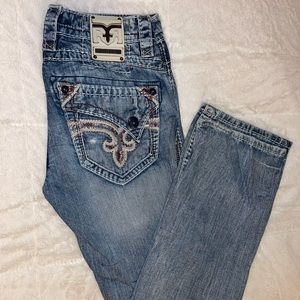 mens rock revival bootcut jeans